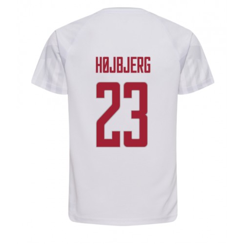 Lacne Muži Futbalové dres Dánsko Pierre-Emile Hojbjerg #23 MS 2022 Krátky Rukáv - Preč